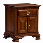 Amish Rosemary Traditional Solid Wood Nightstand with Doors - Choose Size