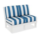 Coastal Armless Poly Love Seat
