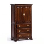 Amish Rosemary Bedroom Armoire Cabinet with Drawers