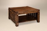 Dutton Rustic Wood Square Coffee Table