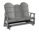 Berlin Gardens Poly 5' Comfo-Back Double Glider Bench with Center Console