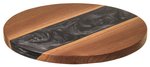 Walnut Artistic Lazy Susan Epoxy Smoke