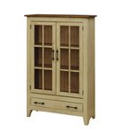 Pine 2-Door Display Cabinet