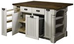 Magnolia Spice Kitchen Island With Reclaimed Oak Top