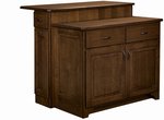 Multi Level Storage Kitchen Island With Side Accessory Pullouts
