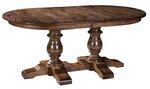 Amish Carmel Double Pedestal Dining Table