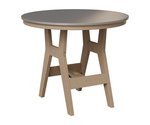 Berlin Gardens Harbor Poly 38" Round Outdoor Dining Table with Hammered Top - Choose Height