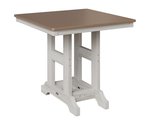 Berlin Gardens Classic Poly 33" Square Outdoor Dining Table with Hammered Top - Choose Height
