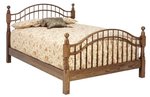 Amish Hollie Double Bow Spindle Bed