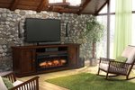 Amish Hazlett Media Console with Fireplace