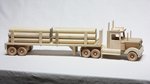 Wood Toy Log Semi Truck