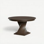 Amish Solid Wood Oxnard Twisted Single Pedestal Table - Modern Style