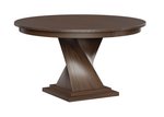 Solid Wood Oxnard Twisted Single Pedestal Table - Modern Style