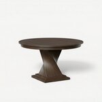 Amish Solid Wood Oxnard Twisted Single Pedestal Table - Modern Style
