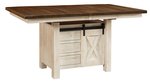 Dutton Rustic Rough Sawn Wood Cabinet Dining Table