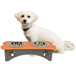 Poly Double Elevated Dog Bowl Feeder 2 Cups