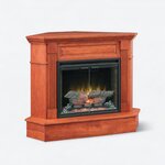 Amish Charleston Hardwood Corner Electric Fireplace