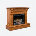 Amish Formal Solid Wood Wall Mantel with Electric Fireplace