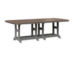 Berlin Gardens Poly Classic 44" x 96" Outdoor Dining Table with Hammered Top - Choose Height