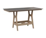 Berlin Gardens Poly Harbor 33" x 66" Outdoor Dining Table with Hammered Top - Choose Height