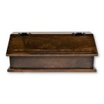 In-Stock Double Recipe Box - Brown Maple Wood With Earthtone Finish