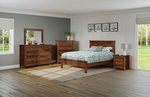 Brown Maple Savannah Four Piece Bedroom Set - Quick Ship