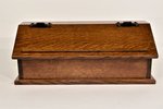 In-Stock Double Recipe Box - Quarter Sawn White Oak Wood With Michaels Cherry Finish