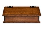 In-Stock Double Recipe Box - Quarter Sawn White Oak Wood With Michaels Cherry Finish