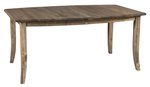 Amish Cool Springs 42 x 66 Brown Maple Wood Leg Dining Table - Quick Ship shown in Brown Maple with Belair Stain
