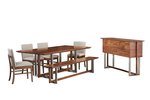 Amish Buckhannon contemporary Server sideboard with a dining table and chairs