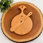 American Made Maple Wood Cutting Board and Wood Knife Gift Set In-Stock