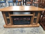 Outlet: Oak Cozy Corner Glow LED Fireplace with Remote In-stock