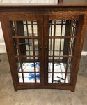 Outlet: Quarter Sawn White Oak Mission Curio Cabinet Bookcase In-Stock