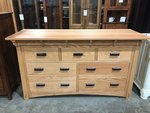 Outlet: Oak Milwaukee Mission Dresser with Seven Drawers In-Stock