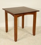 Outlet: Oak Craftsman Mission Solid Top Gathering Pub Table In-Stock