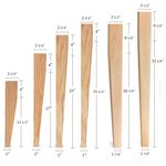 American Made Unfinished Square Tapered Legs