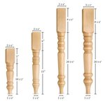 American Made Unfinished Turned Legs