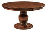 Burlington Single Pedestal Solid Top Dining Table - Quick Ship