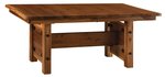 Amish Middlebury Extendable Trestle Dining Table with Live Edge