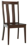 Amish Benson Double Slat Dining Chair in Brown Maple Wood - Quick Ship