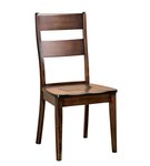 Amish Wayside Ladderback Dining Chair in Brown Maple Wood - Quick Ship