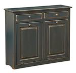 Two-Bin Tilt-Out Pine Laundry Hamper Cabinet