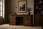 Amish Timberleaf Mission Executive Desk - Choose Size