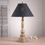 Davenport Lamp with Textured Black Tin Shade