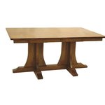 Amish Hamilton Custom Mission Double Pedestal Dining Table