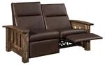 Amish Dutton Rough Sawn Maple Mission Wall Hugger Reclining Loveseat