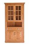Amish Dover Traditional Corner Hutch Cabinet