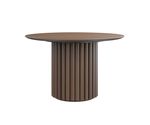 Amish Valentine Modern Pedestal Reeded Dining Table