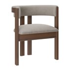 Amish Valentine Modern Upholstered Barrel Dining Chair