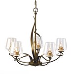 American Made Hubbardton Forge Flora Arm Chandelier